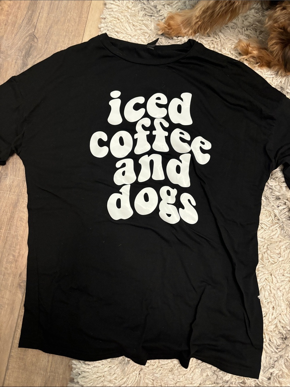 Iced Coffee and Dogs Graphic Tee - Black